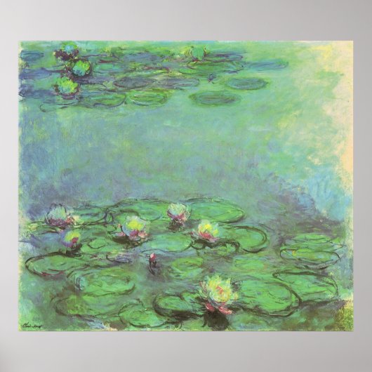 Waterlioenen van Claude Monet, impressionisme Poster (Voorkant)