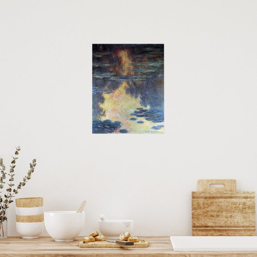 Waterlioenen van Claude Monet, impressionisme Poster (Keuken)