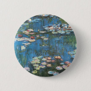 Waterlioenen van Claude Monet, impressionisme Ronde Button 5,7 Cm