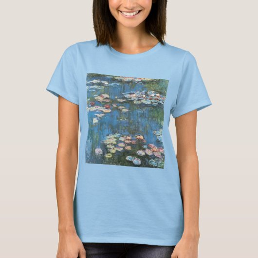 Waterlioenen van Claude Monet, impressionisme T-shirt (Voorkant)