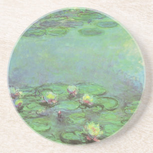 Waterlioenen van Claude Monet, impressionisme Zandsteen Onderzetter