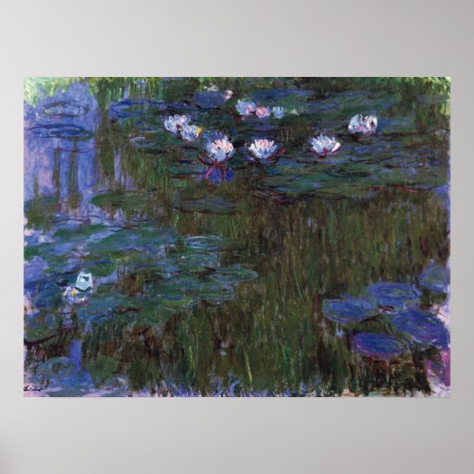 Waterlioenen van Claude Monet,  Kunst Poster (Voorkant)