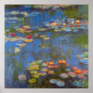 Waterlioenen van Claude Monet, Natuur Kunst Poster
