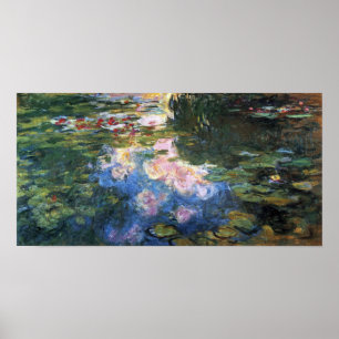 Waterlioenen van Claude Monet, tuinkunst Poster