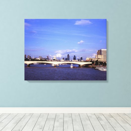 Waterloo Bridge Canvas Afdruk (Insitu (Houten vloer))