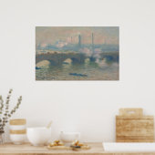 Waterloo Bridge, grijze dag - Claude Monet Fine Ar Poster (Keuken)