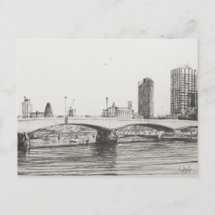 Waterloo Bridge Londen. 10-31-2006 Briefkaart