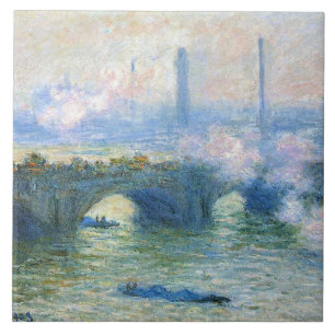 Waterloo Bridge, Londen door Claude Monet Tegeltje