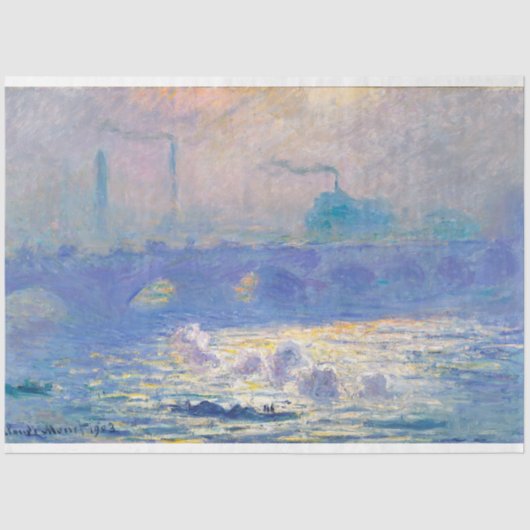 Waterloo Bridge (Londen), Monet Tissuepapier (Voorkant)