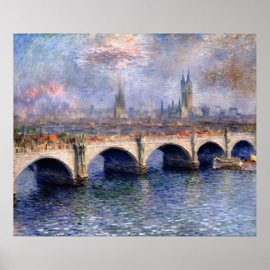 Waterloo Bridge Zonlicht Effect Poster (Voorkant)