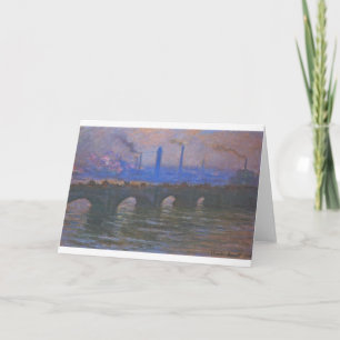 Waterloo Brug, Donker Weer door Claude Monet Kaart