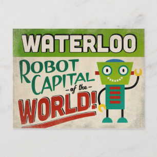 Waterloo Iowa Robot - Funny Briefkaart