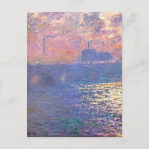 Waterloorbrug, zonlicht effect van Claude Monet Briefkaart