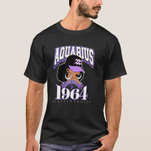 Waterman 1964 Afro Koningin Sterrenbeeld Verjaarda T-shirt
