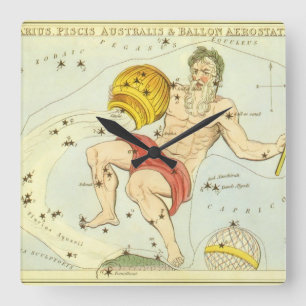 Waterman, Antieke Sterrenbeeld, Urania's Spiegel Vierkante Klok