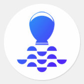 Waterman Astrologie Sterrenbeeld Ronde Sticker (Voorkant)