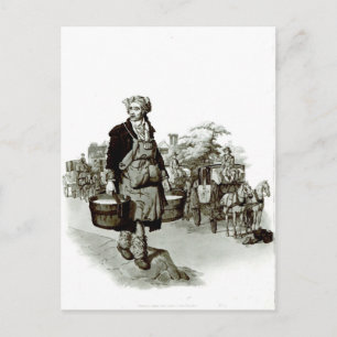 Waterman bij een touringcarstand, 1805 briefkaart