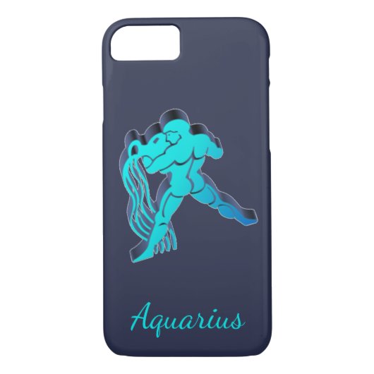 Waterman Blauw Zodiac Astrologie Grappig Elegant Case-Mate iPhone Case (Achterkant)