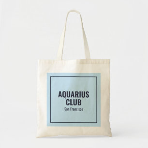 Waterman blauwe eenvoudige moderne verjaardag ster tote bag