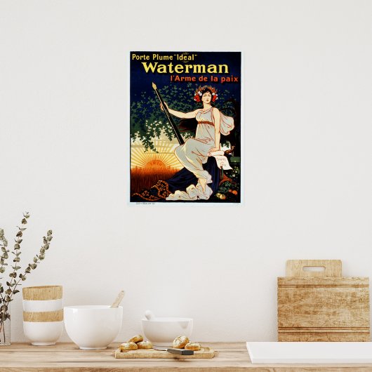  waterman fonteinpen adverteren poster (Keuken)