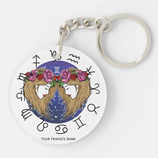 Waterman & Gemini Acryl Sleutelhanger (Achterkant)