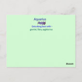 Waterman karakteristieken dierenriem kaart (Achterkant)