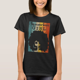 Waterman Meisje Afro Natuurlijk Haar Diva Zwart Vr T-shirt