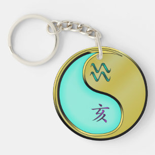 Waterman & Metalen Zwijn Sleutelhanger