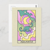Waterman Sterrenbeeld Abstracte Kunst Vintage Briefkaart (Voorkant / Achterkant)