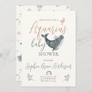 Waterman sterrenbeeld baby shower kaart