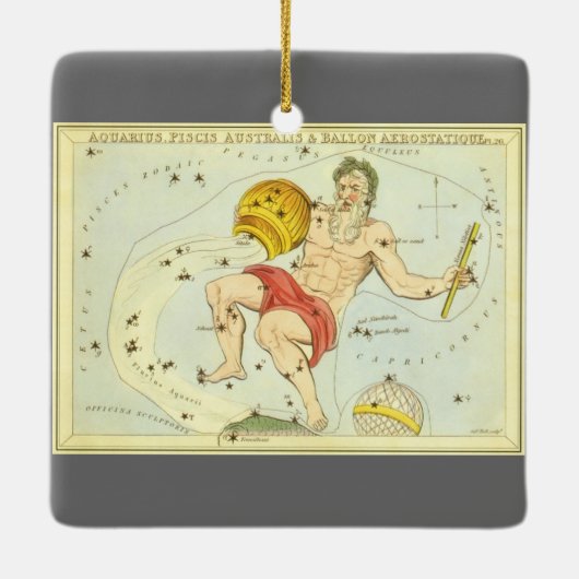 Waterman, sterrenbeeld, Urania's Mirror Keramisch Ornament (Achterkant)