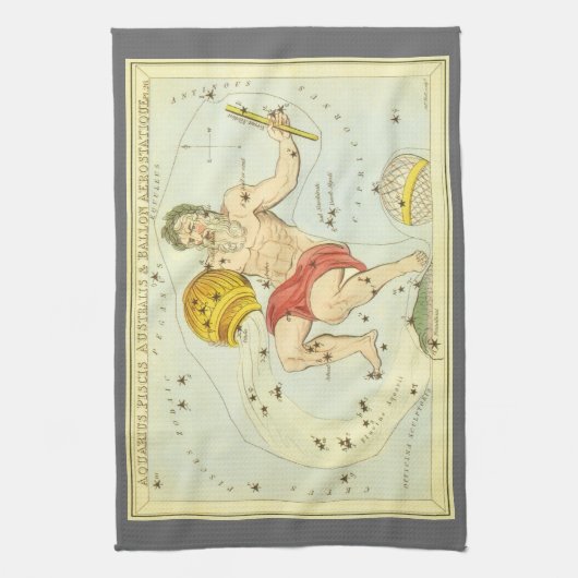 Waterman, sterrenbeeld, Urania's Mirror Theedoek (Verticaal)