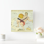 Waterman,  sterrenbeeld, Urania's Mirror Vierkante Klok (Huis)