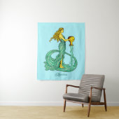 Waterman sterrenbeeld, vrouw met stromend water wandkleed (In situ)