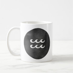 Waterman Sterrenbeeld Zwart en Wit Koffiemok