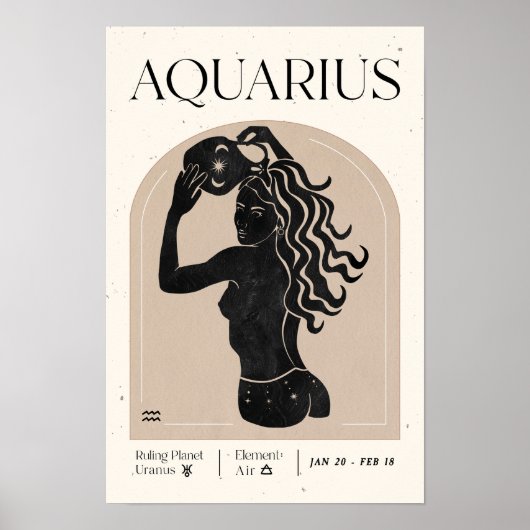 Waterman Vrouwelijk Zodiac Poster (Voorkant)