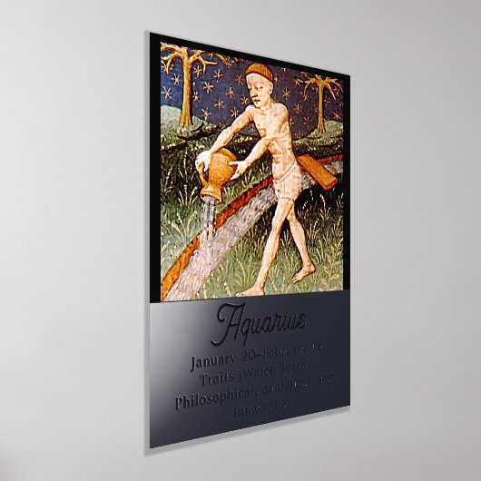 Waterman Waterdrager Zodiac teken Verjaardagsfeest Folie Afdrukken (Laagn)