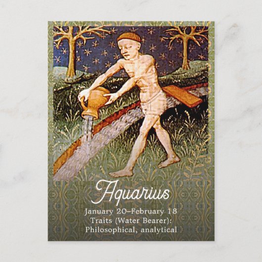 Waterman Waterman Sterrenbeeld Verjaardagsfeestje Briefkaart (Voorkant)