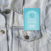 Waterman Zodiac Astrologie teken Foto Geboorte Dat Button (Insitu)