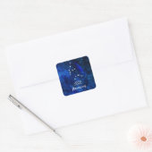 Waterman Zodiac Constellation Blauwe Galaxy Sky Vierkante Sticker (Envelop)