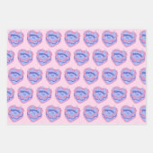 Waterman Zodiac Coquette Hart Verjaardagstaart Inpakpapier Vel (Voorkant)