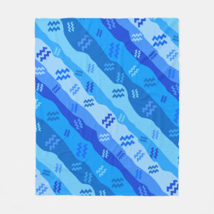 Waterman Zodiac Stripes Fleece Deken