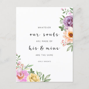 Watermater Onze Ziel Ook Is Gemaakt, Emily Bronte Briefkaart