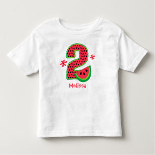 Watermeloen 2e verjaardag kinder shirts