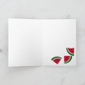 Watermeloen 3 plakjes kaart (Binnen)