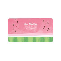 Watermeloen Adres Etiket Melon Party Fruit Summer