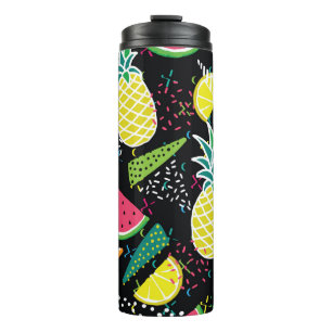 Watermeloen Ananas: Geometrisch naadloos patroon Thermosbeker