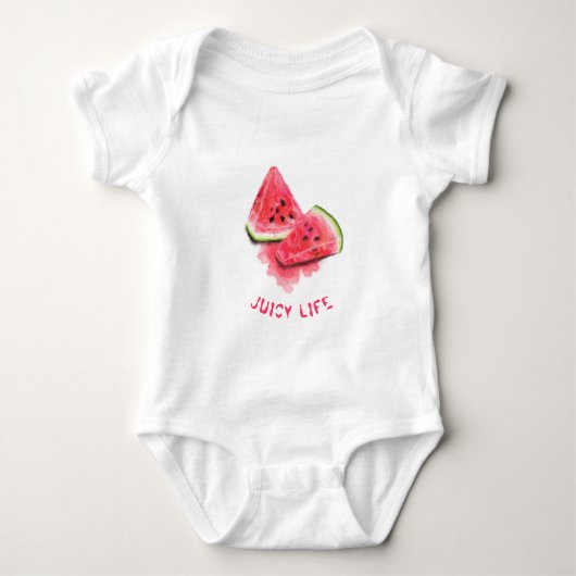 Watermeloen Baby Bodysuit Funny - aangepaste tekst (Voorkant)