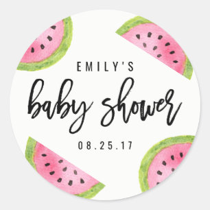 Watermeloen Baby Borrel Ronde Sticker