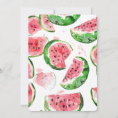 Watermeloen Baby Girl Douche Uitnodiging (Achterkant)